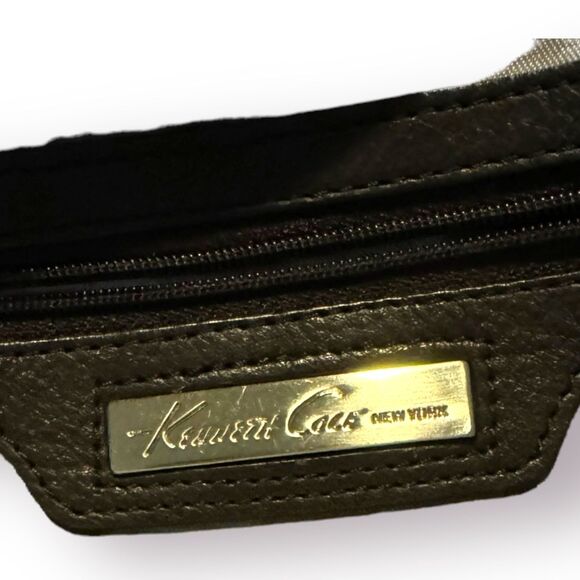 Kenneth Cole New York Leather Hobo Brown/Gray Satchel - Picture 6 of 9